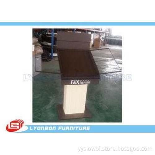 Brown customize MDF Metal Wooden Display Stands / Table , c